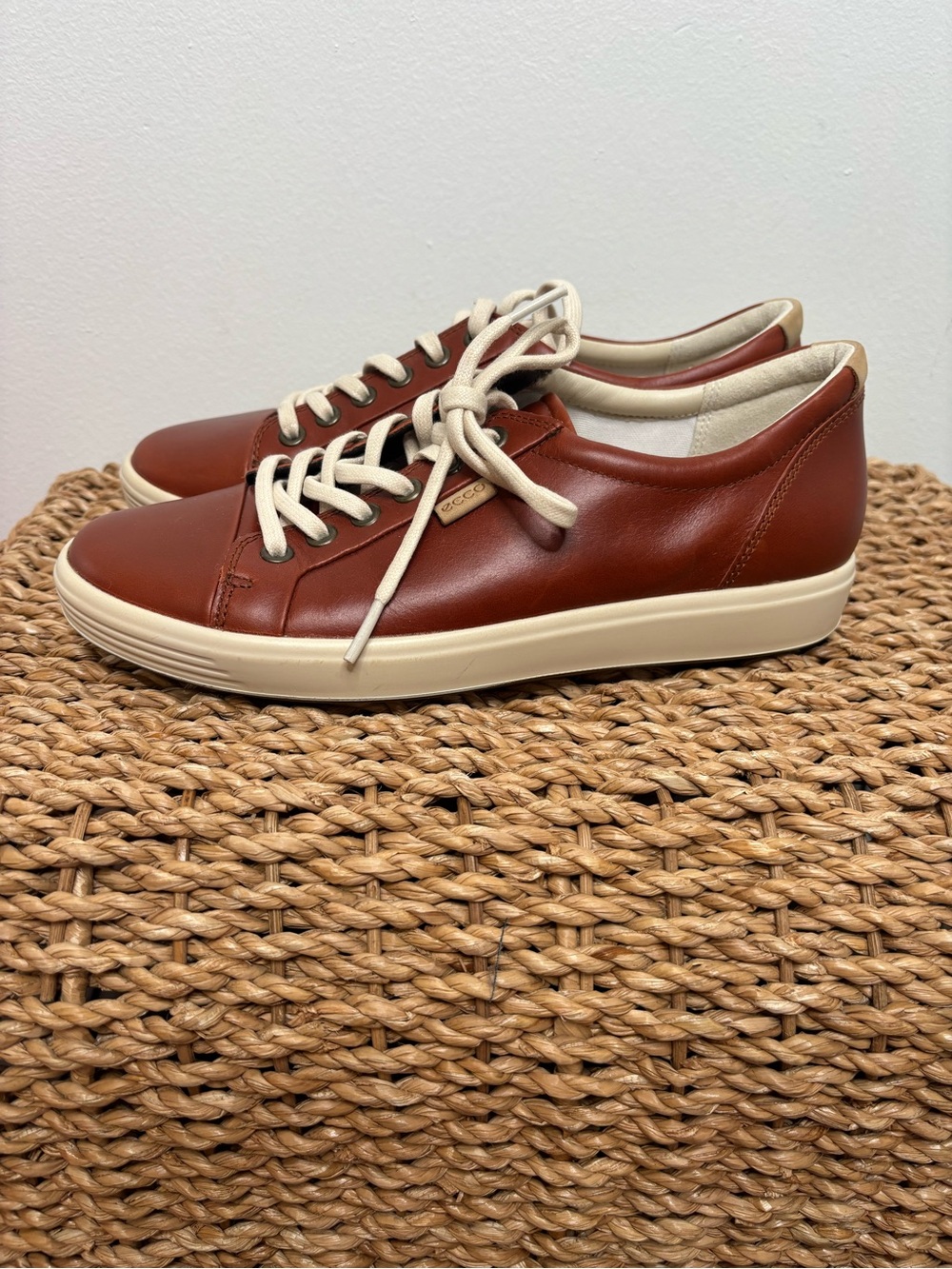 Ecco Soft 7 Cognac Leather Sneakers Women’s 7-7.5 EU 38.